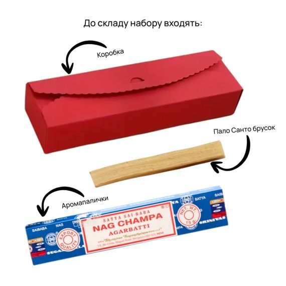 Подарунковий набір пенал  Аромапалички 1 уп. + брусок Пало санто 10г №2 ZEN Gifts 7898543367413 | Зображення 1