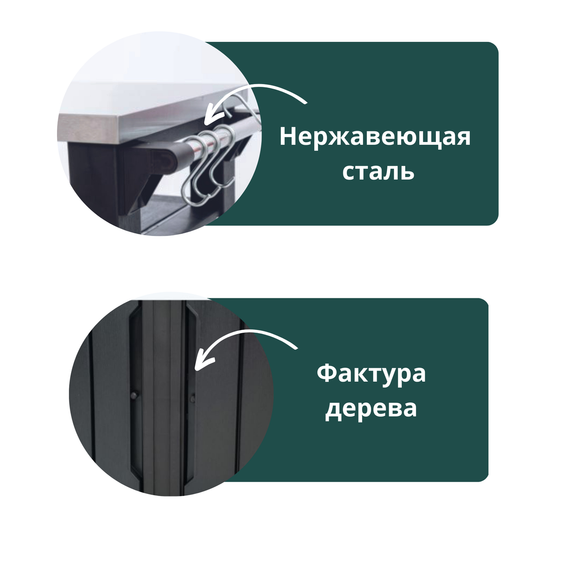 Стіл садовий Keter Unity 105 л для гриля та барбекю з місцем для зберігання антрацит 17202663 | Зображення 9