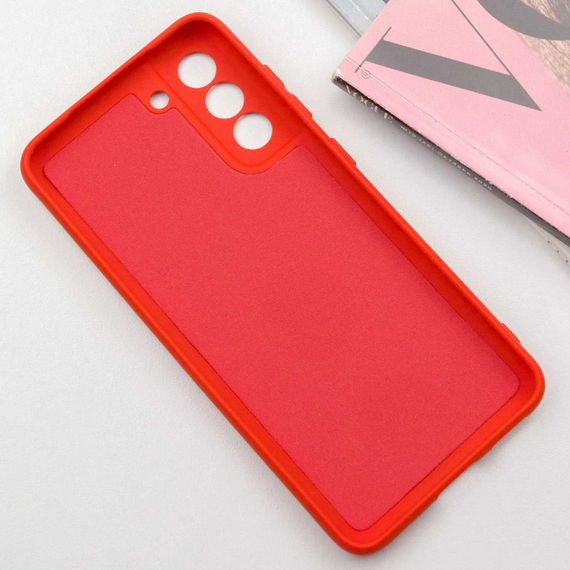 Чохол TPU GETMAN Liquid Silk Full Camera для Samsung Galaxy S21 FE Червоний / Red | Зображення 2