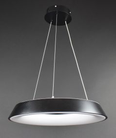 Люстра світлодіодна підвісна LED світильник для квартири на стелю лед з пультом 27550 Чорний 25-90х48х48 см.