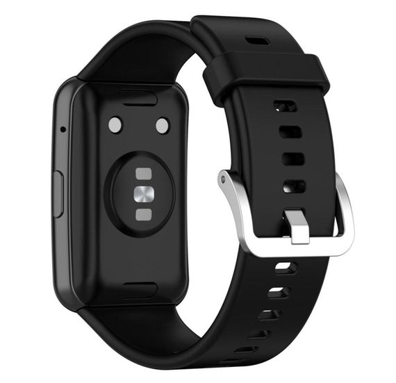 Силіконовий ремінець Primolux для смарт-годинника Huawei Watch Fit / Fit SE (TIA-B09, TIA-B29, STA-B39) - Black | Зображення 3