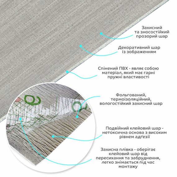 Самоклеюча вініловая плитка в рулоні 600х3000х2мм Мат SW-00002054 | Зображення 1