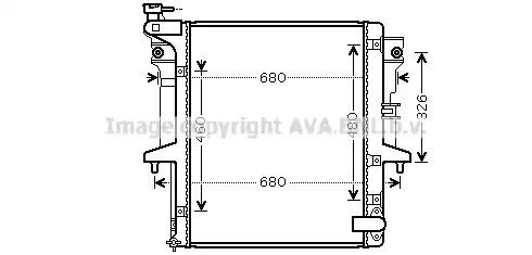 Радіатор охолодження двигуна MITSUBISHI L200/300, AVA COOLING (MTA2202)