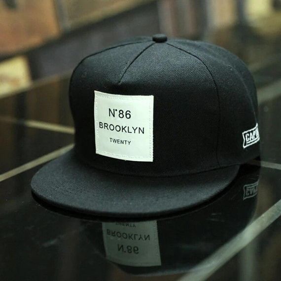 Кепка снепбек (Snapback)  Brooklyn  №86 Чорний з білим 56-61р (9045) | Зображення 1