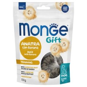 Лакомство для собак Monge Gift Dog Training утка с бананом 150 г (8009470085748)