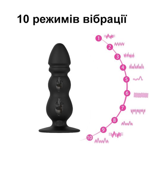 Анальная пробка-вибратор с пультом дистанционного управления (USB) | Зображення 3