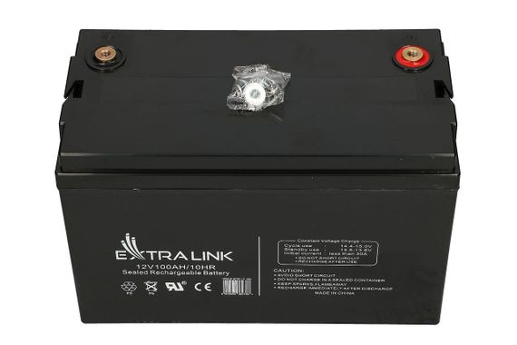 Акумуляторна батарея Extralink AGM 12V 100AH | Зображення 1
