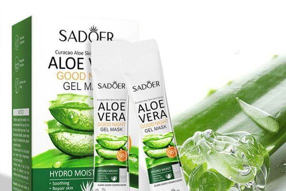 Нічна маска для чутливої ​​та проблемної SADOER Aloe Vera Sleeping Mask, 4 ml
