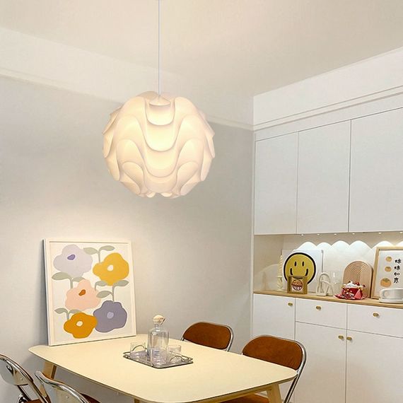 Люстра підвісна на 1 лампочку 27628 Білий 55-200х50х50 см. | Зображення 4