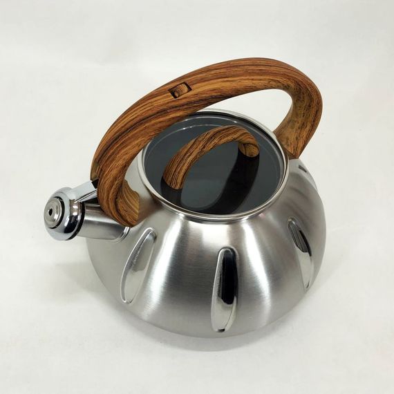 Чайник из нержавеющей стали с пищалкой Unique UN-5303 3 л, Хороший чайник SQ-553 со свистком | Зображення 5