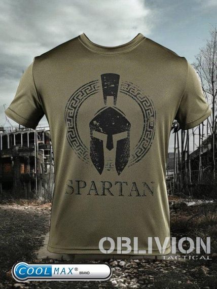 Тактическая потоотводящая футболка Oblivion SPARTAN олива  ДЛ6583 | Зображення 5