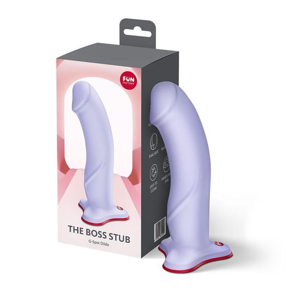 Фалоімітатор Fun Factory THE BOSS STUB Purple, реалістична текстура, довжина 17,9 см, діаметр 4,1см Sex Aura | Зображення 4