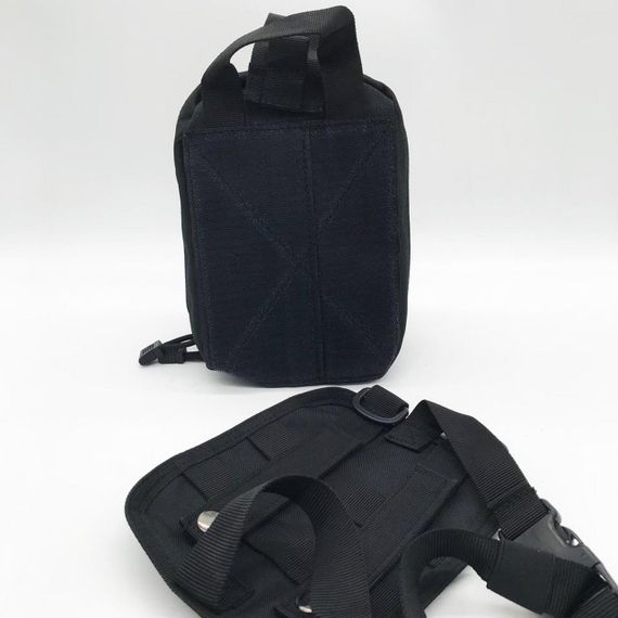 Тактическая аптечка на системе Molle (20х15х8 см), A87, Черная / Аптечный подсумок | Зображення 7