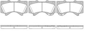 Колодка гальм. диск. TOYOTA LAND CRUISER 200 4.5D4.75.7 08 - передн. (вир-во REMSA) REMSA 127102 на TOYOTA LAND CRUISER PRADO (KDJ15_, GRJ15_)