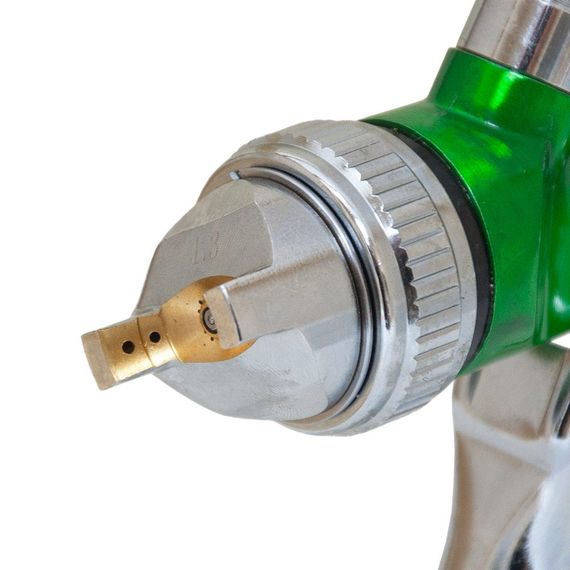 Фарборозпилювач Sigma HVLP 1.3+1.7 мм з верхнім баком 600 мл Green (6812121) | Зображення 5