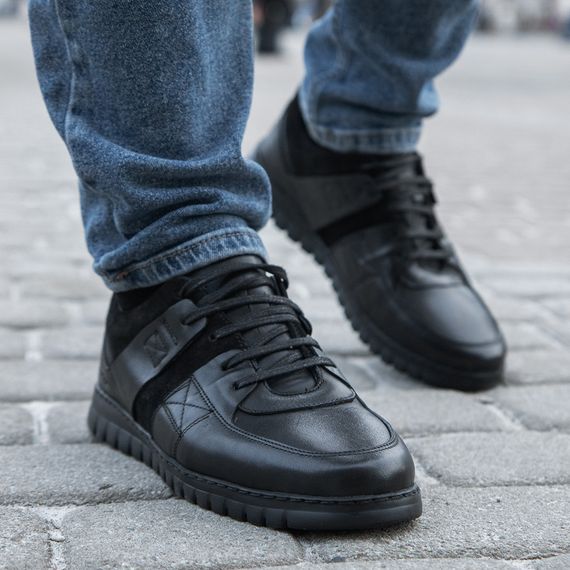 Легкі чоловічі кеди з шкіри та замші 41 розмір | Зображення 5