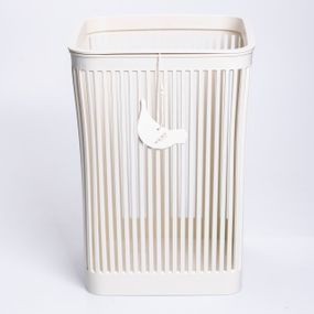 Кошик для сміття пластиковий в офіс для паперу 22×22×30 (см) кошик під сміття 8 (л) відро для сміття Бежевий HP-45-9BE