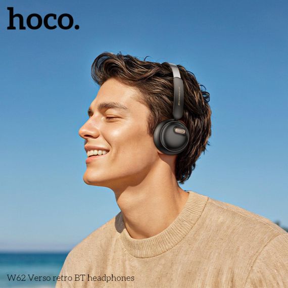 Беспроводные наушники HOCO W62 Version retro BT headphones Black | Зображення 4