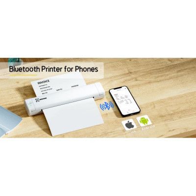 Принтер чеков UKRMARK M08-WT А4, Bluetooth, USB, белый (900883) | Зображення 2