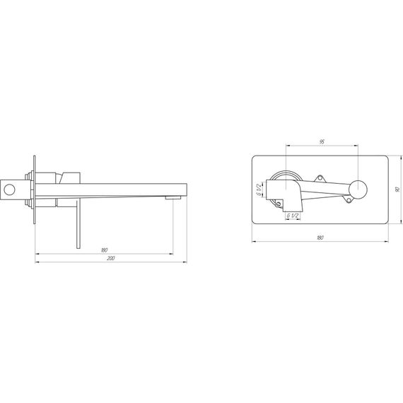 Змішувач для раковини TOPAZ SARDINIA TS 08205-H20-BB | Зображення 1