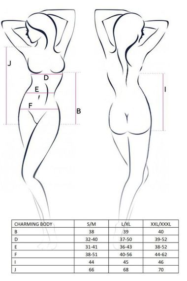 Боди Passion CHARMING BODY S/M, black Sex Aura | Зображення 2