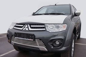 Передня решітка-захист для Mitsubishi Pajero Sport 2008-2015рр.