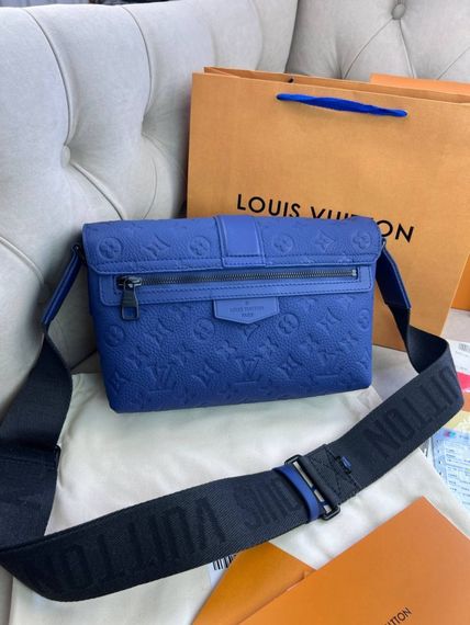 Месенджер синiй Louis Vuitton S-Cape Blue c849 | Зображення 4