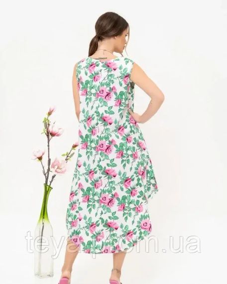 Платье для женщин цвет белый/розовый размер L FI_007683 | Зображення 2