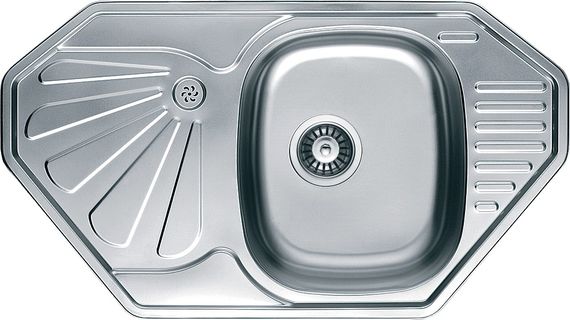 Кухонна мийка Fabiano BR 85x47,2 угловая матовая 304 8213.401.0803