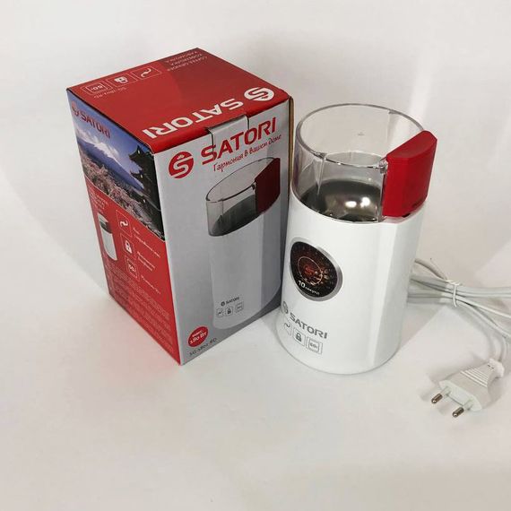 Электрическая кофемолка SATORI SG-1802-RD, электрическая кофемолка для турки роторная. Цвет: белый | Зображення 2