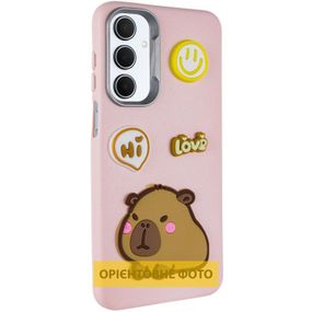 Чехол TPU Leather Toys для Motorola Moto G15 4G Capybara / Pink