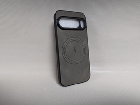 Чохол для Google Pixel 10 Pro / Гугл Піксель 10 Про, Leather TPU, еко-шкіра, MagSafe, протиударний, сірий