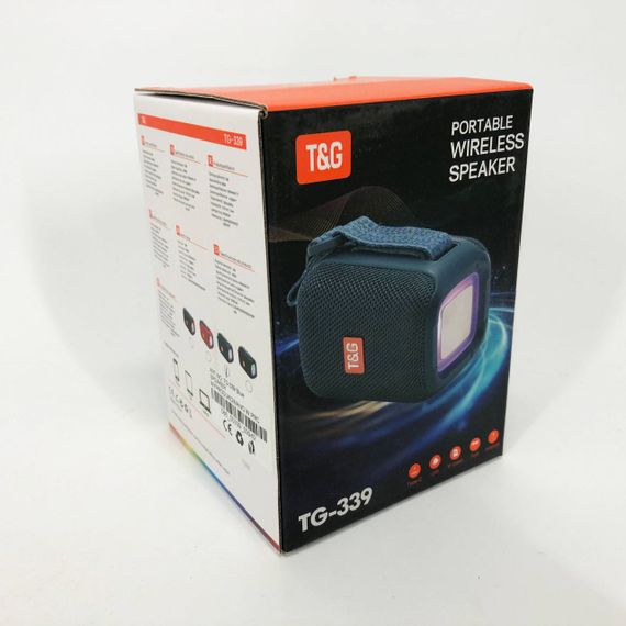 Портативная Bluetooth колонка TG339 5W с RGB подсветкой. HR-153 Цвет: синий | Зображення 4