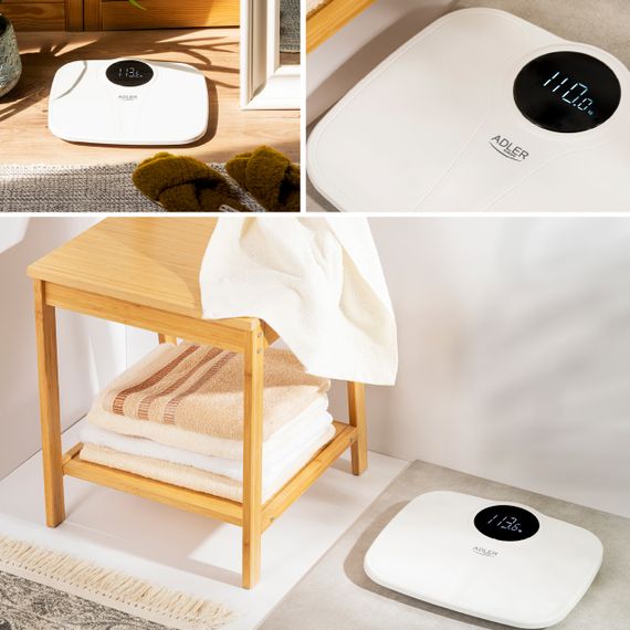 Ваги підлогові електронні Adler AD 8172 білі до 180 кг з високою точністю | Зображення 8