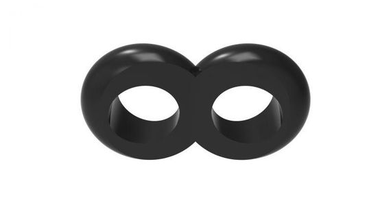 Эрекционное кольцо Duo Cock 8 Ball Ring, Black sexstyle | Зображення 1