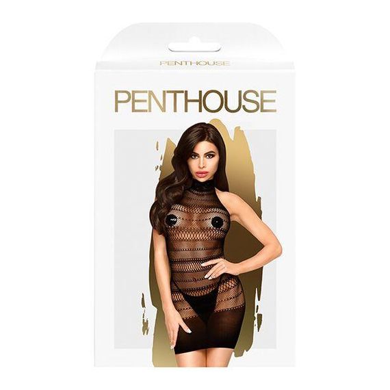 Міні-сукня сітка з горлом Penthouse - Epic Night Black XL | Зображення 2