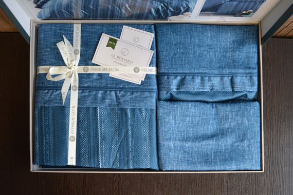 Постільна білизна La Romano Premium Satin 200×220 Talya Blue | Зображення 6