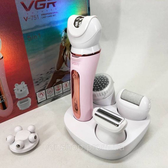 Домашній епілятор для бікіні VGR 5 в 1 V-751, Бездротовий багатофункціональний жіночий епілятор IC-93 | Зображення 7