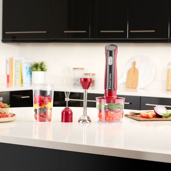 Блендер Russell Hobbs заглибний Desire Red, 500Вт, чаша-500мл, вінчик, міні-подріб., червоний (27140-56) | Зображення 5