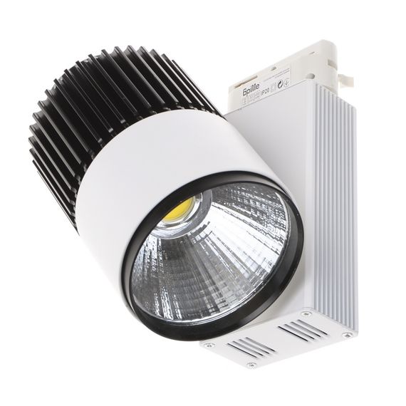 Светильник трековый поворотный LED 401/30W NW COB WH/BK