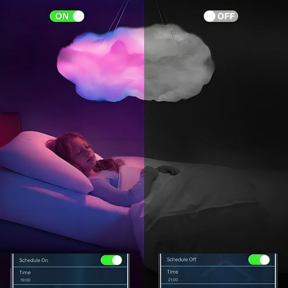 Светильник-облако DIY Cloud Atmosphere Light • Подвесная LED лампа светильник ночник облако с RGB подсветкой | Зображення 3