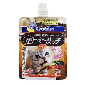 Рідкі ласощі для котів CattyMan Creamy Chicken вершкове пюре з куркою 70 гр