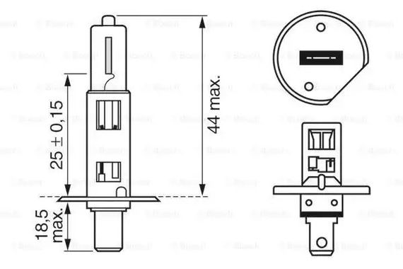 Лампа розжарювання H1 12 V 55 W P14,5s XENON BLUE BOSCH (1987301011) | Зображення 4