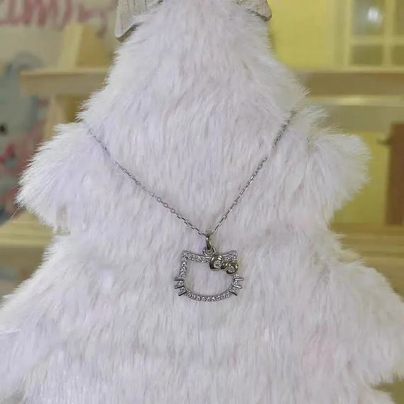 Ніжна підвіска "hello kitty", підвіска з хеллоу кітті, кольє, кулон хелоу кіті, намисто, ланцюжок | Зображення 6