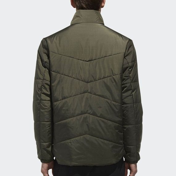 Куртка спортивна adidas Bsc Ins Jacket CZ0618 (хакі, чоловіча, осінь-зима, стьобана, синтепон, логотип адідас) | Зображення 3