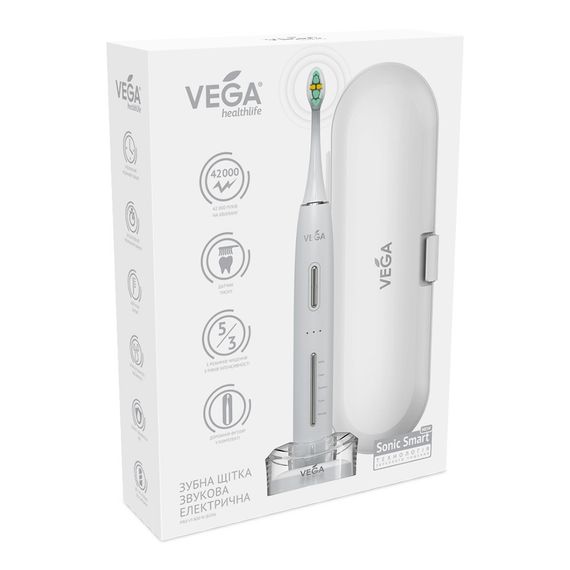 Звуковая зубная щетка Vega Pro VT-800 white гарантия 1 год | Зображення 5