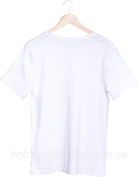 Футболка чоловіча із принтом "Я працюю в криптовалюті" біла | Зображення 3