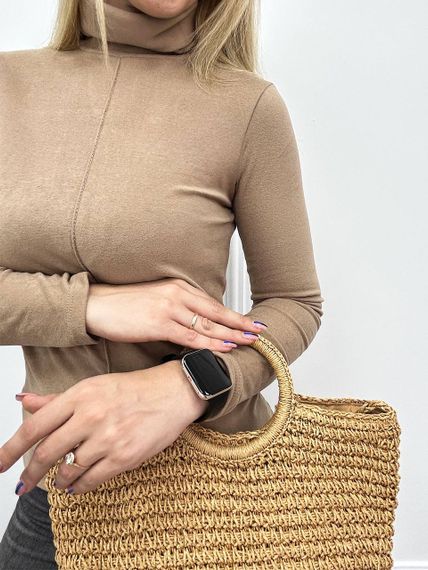 Женская теплая водолазка из термолайкры GF04845 цвет мокко, размер 54/56 | Зображення 1