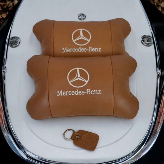 Подарунок подушка дорожня Mercedes-Benz Мерседес, Автоподушка під голову, Подарунок в машину чоловікові YT-49