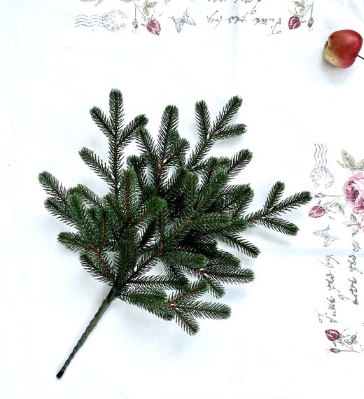Декоративна гілка штучної хвої Traditional 60 см зелена | Зображення 3